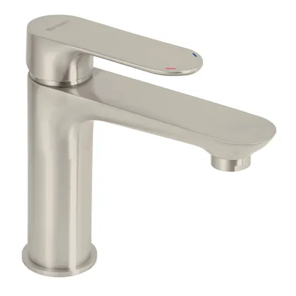 Monomando corto para lavabo, satín, FOSET RIVIERA