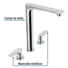 Mezcladora cuello alto para fregadero, cromo, FOSET RIVIERA 2