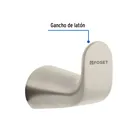 Gancho sencillo de latón acabado satín para toalla, RIVIERA 2
