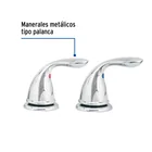 Juego 2 manerales palanca para mezcladora lavabo,cromo, AERO 2