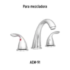 Juego 2 manerales palanca para mezcladora lavabo,cromo, AERO 4