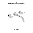 Juego manerales mezcladora de pared, lavabo, cromo, ELEMENT 4