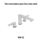 Juego manerales palanca para mezcladora tina, cromo, RIVIERA 4