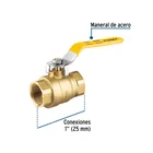 Válvula de esfera para gas, roscable, 1', alta presión 2
