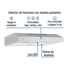 Campana extractora 50cm, empotrable, acero inoxidable, FOSET 2