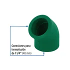 Codo 45° de PPR, 1-1/4' (40mm), FOSET 2