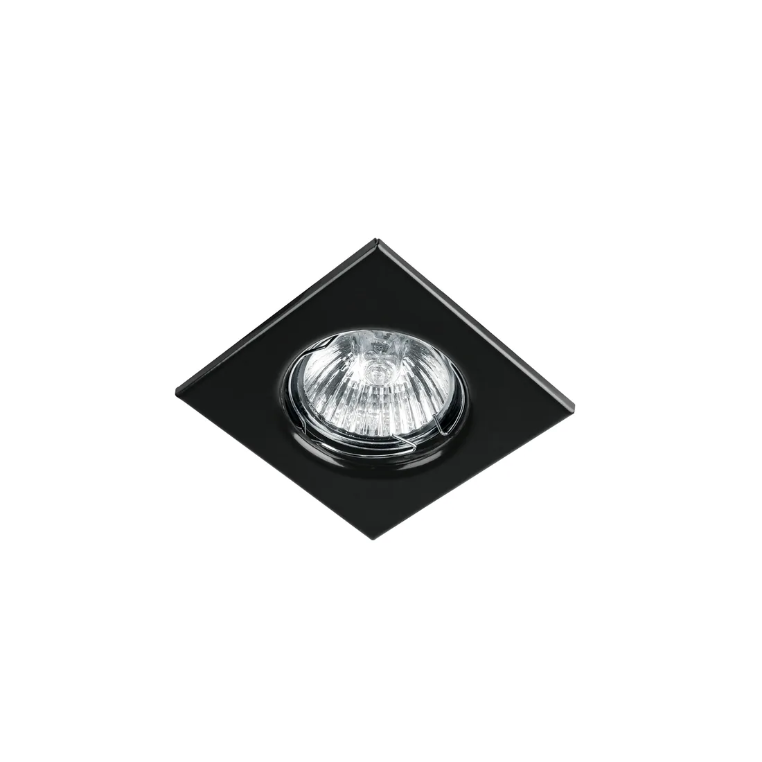Luminario cuadrado negro spot fijo, lámpara no incluida