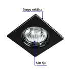 Luminario cuadrado negro spot fijo, lámpara no incluida 2