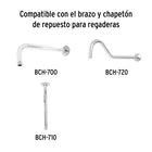 Regadera satín 6' plato redondo, sin brazo, FOSET ELEMENT 6