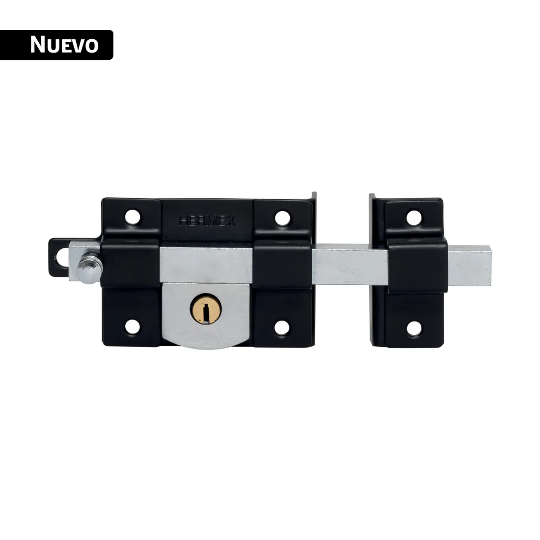 Cerradura de barra libre, derecha, negra, HERMEX