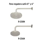 Brazo y chapetón para regadera, 30 cm, satín, ELEMENT 2