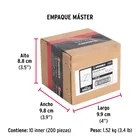 Bisagra rectangular 1 x 7/8', acero negro mate, HERMEX 6