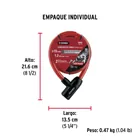 Candado de cable con llave, 15mm X 1.20 m, HERMEX 4