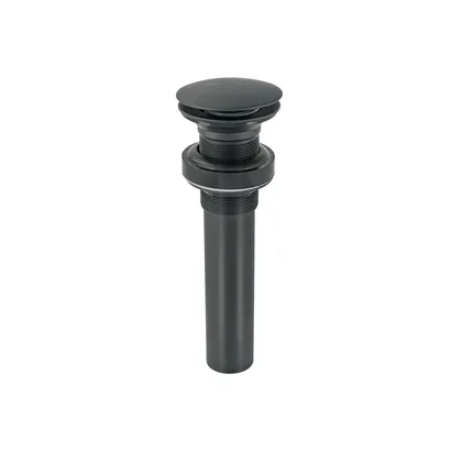 Contra para lavabo, sin rebosadero, tipo hongo, negro