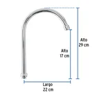 Cuello alto/curvo para mezcladora de fregadero, cromo, BASIC 3