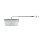 Regadera plato cuadrado 10' con brazo, cromo, FOSET RIVIERA 1