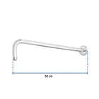 Brazo y chapetón para regadera, 50 cm, cromo, RIVIERA 3