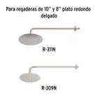 Brazo y chapetón para regadera, 50 cm, satín, RIVIERA 3