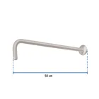 Brazo y chapetón para regadera, 50 cm, satín, RIVIERA 4