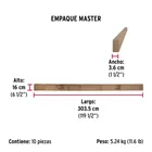Tubo ovalado para clóset, 3 m, aluminio, HERMEX 6