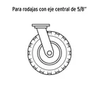 Rueda neumática 10' para eje central, TRUPER 4