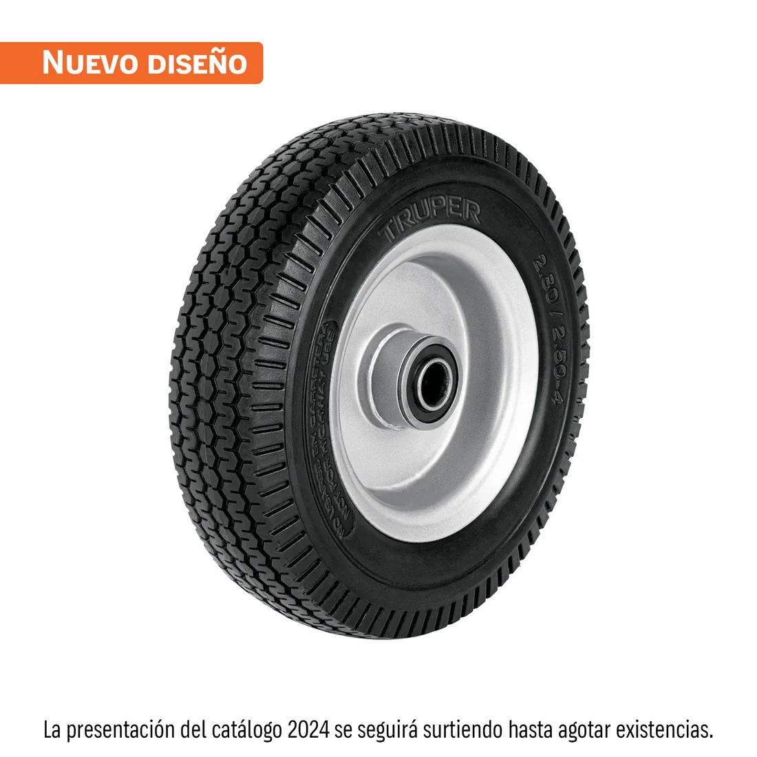 Rueda imponchable 8' para eje lateral, TRUPER