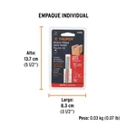 Broca para router, recta 2 filos, 3/8', TRUPER 5
