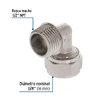 Codo 90° para PEALPE, 3/8', con rosca macho, FOSET 3