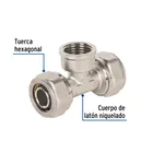 Tee para PEALPE, 1/2', con rosca hembra central, FOSET 2