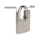 Candado de hierro 50 mm con coraza, llave de disco, HERMEX 5