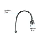 Cuello flexible para mezcladora de fregadero, negro, AQUA 3
