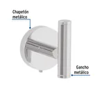 Gancho sencillo metálico acabado cromo, FOSET TÚBIG 2