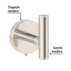 Gancho sencillo metálico acabado satín, FOSET TÚBIG 2