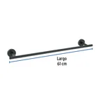 Toallero de barra metálico acabado negro, FOSET TÚBIG 3
