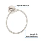 Toallero argolla metálico acabado satín, FOSET TÚBIG 2