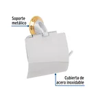Portarrollo con cubierta, cromo-oro, FOSET AQUA 2