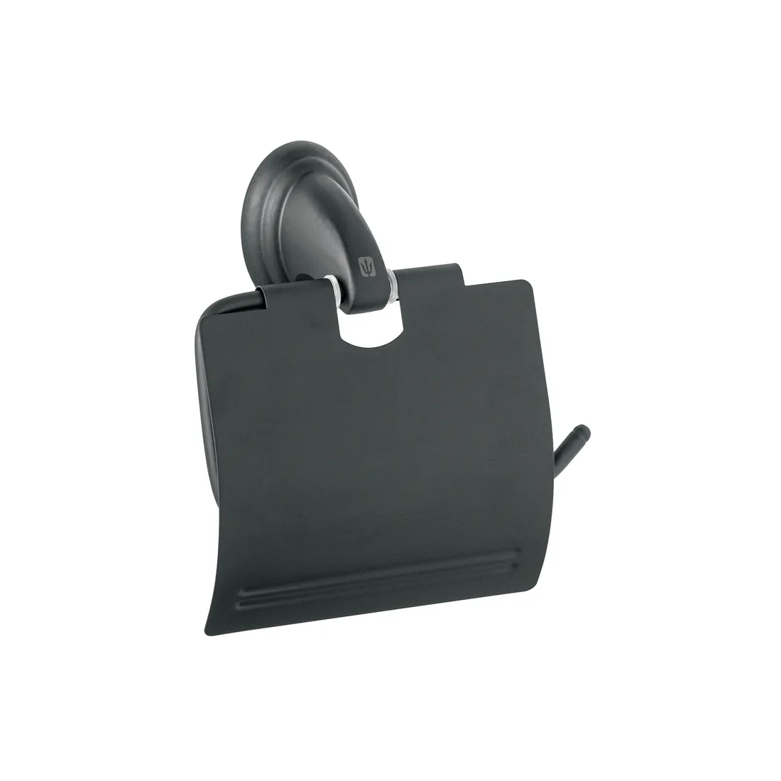 Portarrollo con cubierta, negro, FOSET AQUA