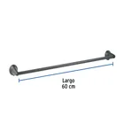 Toallero de barra largo, negro, FOSET AQUA 3