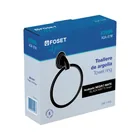 Toallero de argolla, negro, FOSET AQUA 4