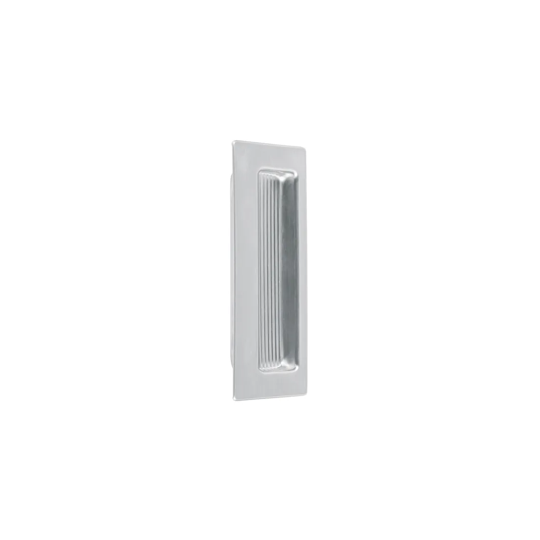 Jaladera de embutir rectangular, cromo mate, HERMEX