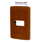 Placa 1 módulo de ABS, línea Italiana, acabado madera 2