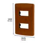 Placa 2 módulos de ABS, línea Italiana, acabado madera 3