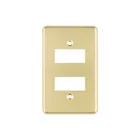 Placa 2 módulos, de aluminio, línea Económica, VOLTECK 1