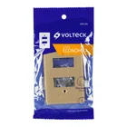 Placa 2 módulos, de aluminio, línea Económica, VOLTECK 3