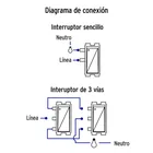 Placa armada 2 interruptores 1escalera, plata,línea Italiana 4