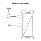 Placa armada con timbre, plata, línea Italiana, VOLTECK 4