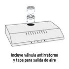 Campana extractora 80cm, empotrable, acero inoxidable, FOSET 5