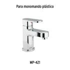 Maneral plano para monomando de lavabo, cromo, BASIC 4