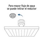 Regadera cuadrada 4', ABS, con brazo y chapetón, satín, AQUA 2