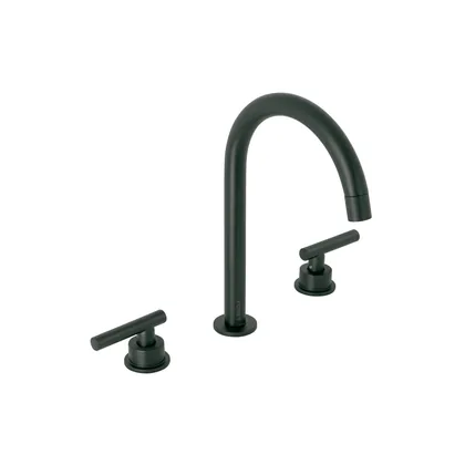 Mezcladora p/lavabo,taladros separados,palanca, negro, TÚBIG